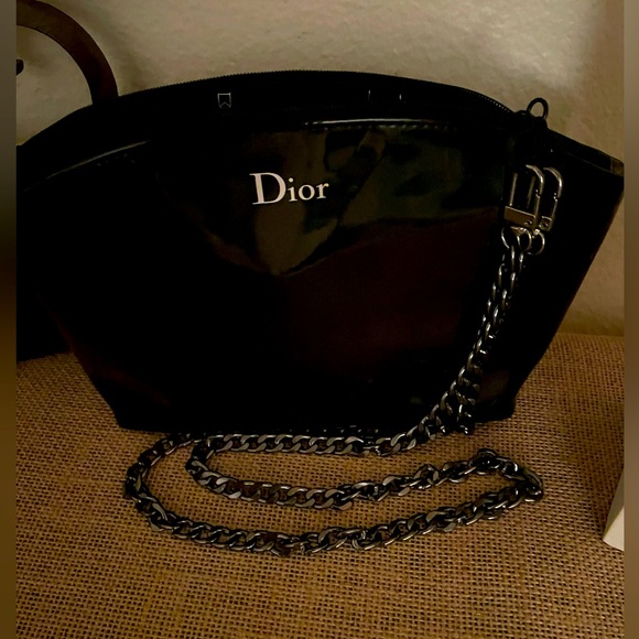 Authentic Dior Beauty bag/ new gunmetal, Crossbody chain with additional pouch - Picture 13 of 14